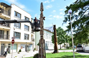 Обновяват дървените скулптури във Враца